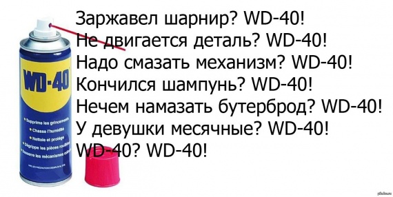 Применение WD-40 Применение WD-40