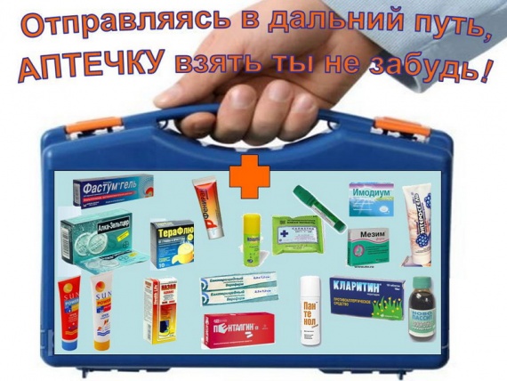 Аптечка в с лекарствами в дорогу Аптечка в с лекарствами в дорогу